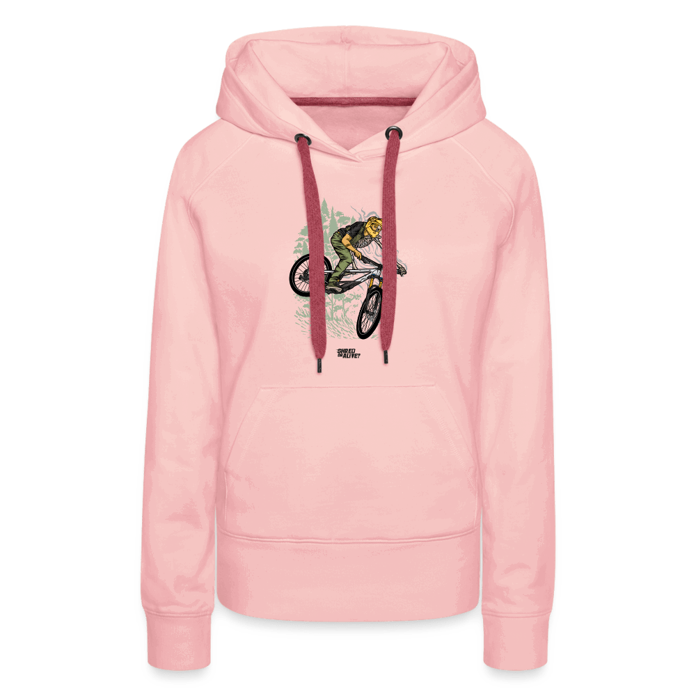 SPOD Frauen Premium Hoodie Kristallrosa / S Shred or Alive? 2022 Frauen Premium Hoodie E-Bike-Community