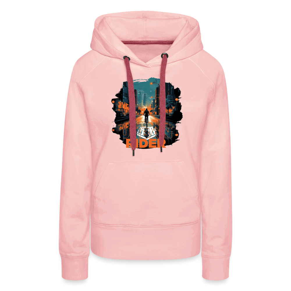 SPOD Frauen Premium Hoodie Kristallrosa / S Urban Rider - Frauen Premium Hoodie E-Bike-Community