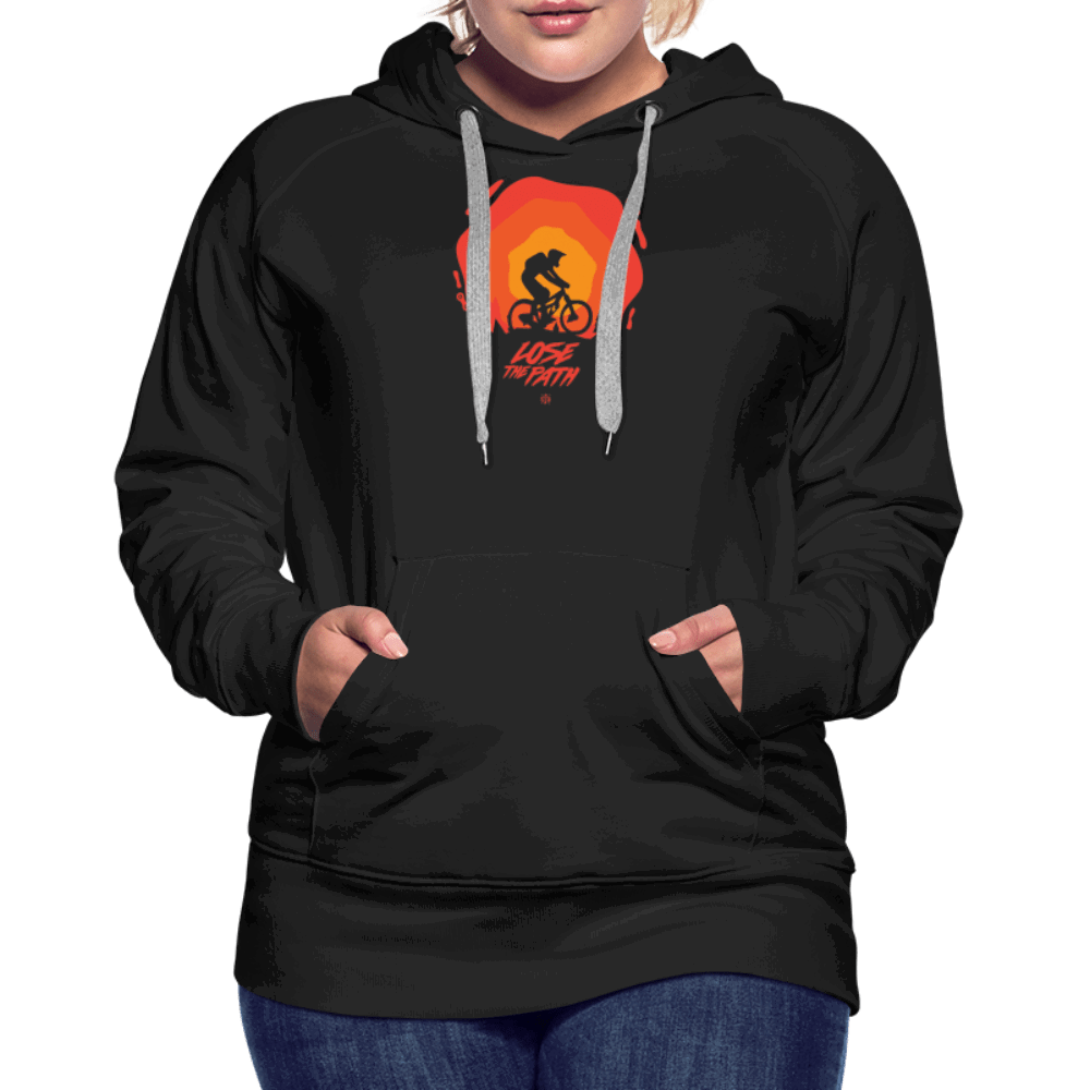 SPOD Frauen Premium Hoodie LOSE THE PATH - CREATE YOUR OWN ADVENTURE! Woman Hoodie E-Bike-Community