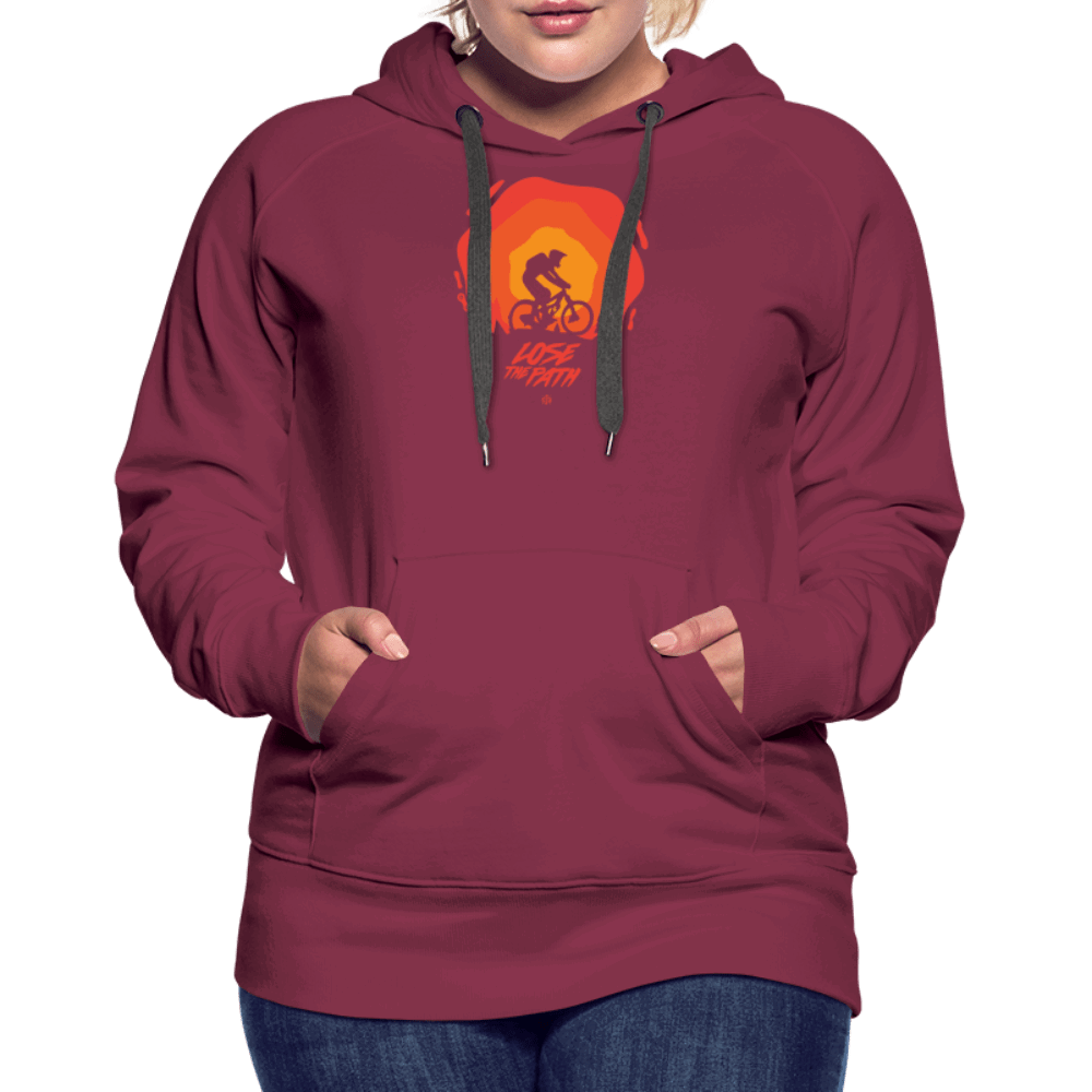 SPOD Frauen Premium Hoodie LOSE THE PATH - CREATE YOUR OWN ADVENTURE! Woman Hoodie E-Bike-Community