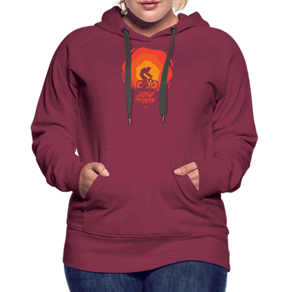 SPOD Frauen Premium Hoodie LOSE THE PATH - CREATE YOUR OWN ADVENTURE! Woman Hoodie E-Bike-Community