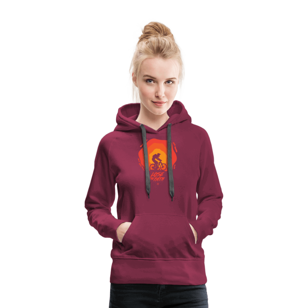 SPOD Frauen Premium Hoodie LOSE THE PATH - CREATE YOUR OWN ADVENTURE! Woman Hoodie E-Bike-Community