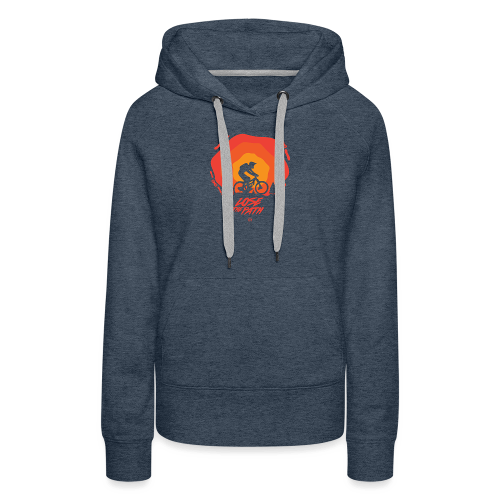 SPOD Frauen Premium Hoodie LOSE THE PATH - CREATE YOUR OWN ADVENTURE! Woman Hoodie E-Bike-Community