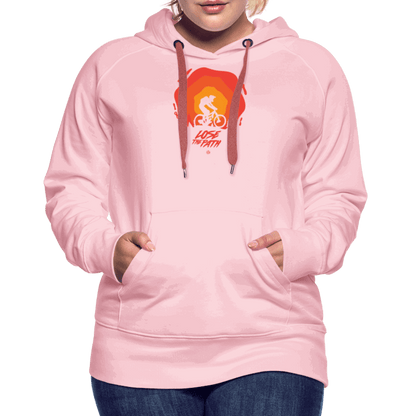 SPOD Frauen Premium Hoodie LOSE THE PATH - CREATE YOUR OWN ADVENTURE! Woman Hoodie E-Bike-Community