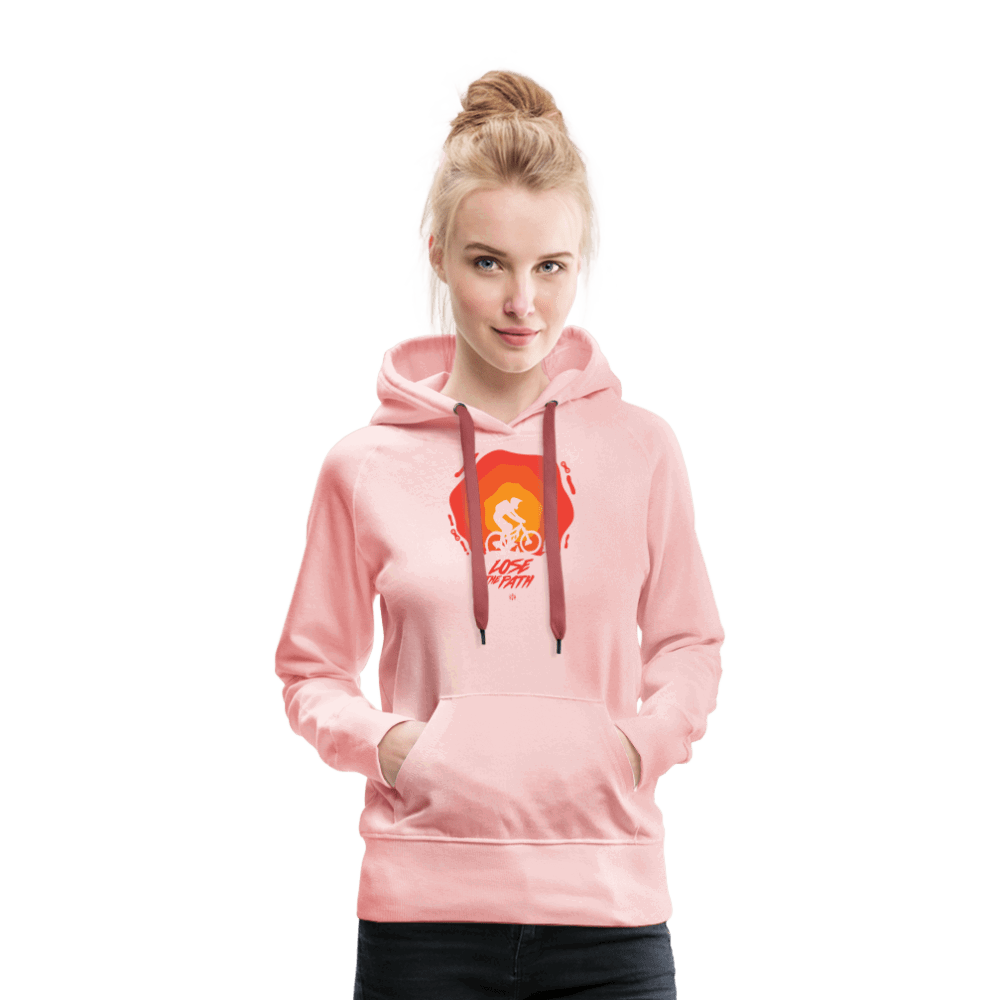 SPOD Frauen Premium Hoodie LOSE THE PATH - CREATE YOUR OWN ADVENTURE! Woman Hoodie E-Bike-Community