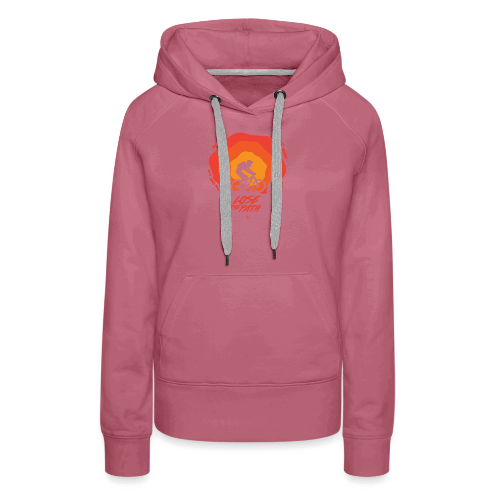 SPOD Frauen Premium Hoodie LOSE THE PATH - CREATE YOUR OWN ADVENTURE! Woman Hoodie E-Bike-Community