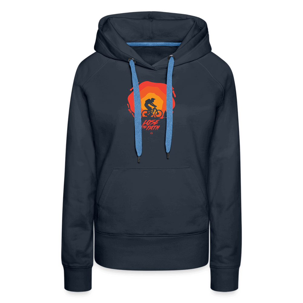 SPOD Frauen Premium Hoodie LOSE THE PATH - CREATE YOUR OWN ADVENTURE! Woman Hoodie E-Bike-Community