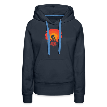 SPOD Frauen Premium Hoodie LOSE THE PATH - CREATE YOUR OWN ADVENTURE! Woman Hoodie E-Bike-Community