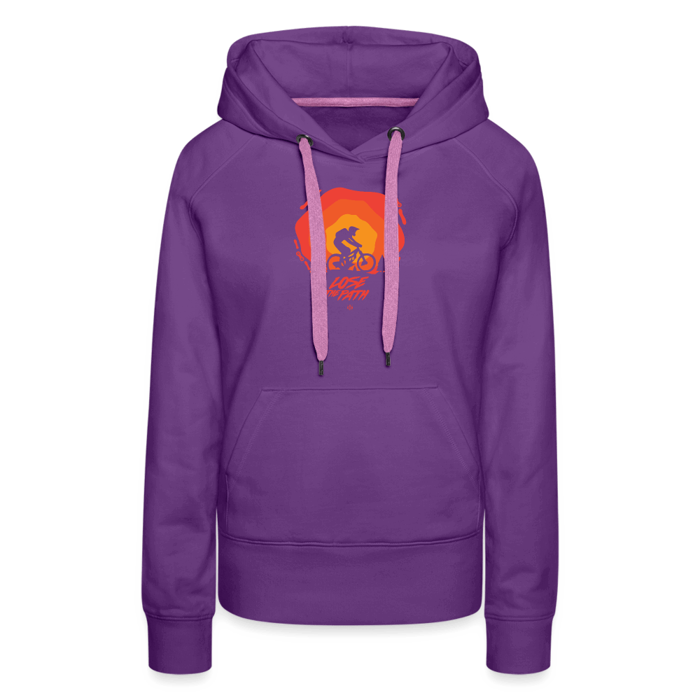 SPOD Frauen Premium Hoodie LOSE THE PATH - CREATE YOUR OWN ADVENTURE! Woman Hoodie E-Bike-Community