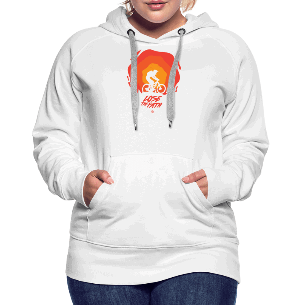 SPOD Frauen Premium Hoodie LOSE THE PATH - CREATE YOUR OWN ADVENTURE! Woman Hoodie E-Bike-Community