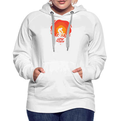 SPOD Frauen Premium Hoodie LOSE THE PATH - CREATE YOUR OWN ADVENTURE! Woman Hoodie E-Bike-Community