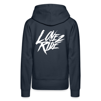 SPOD Frauen Premium Hoodie Love 2 Ride - Frauen Premium Hoodie E-Bike-Community