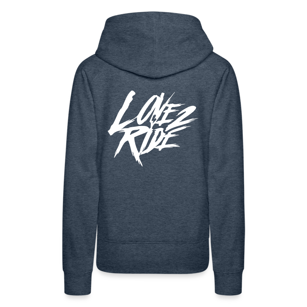 SPOD Frauen Premium Hoodie Love 2 Ride - Frauen Premium Hoodie E-Bike-Community