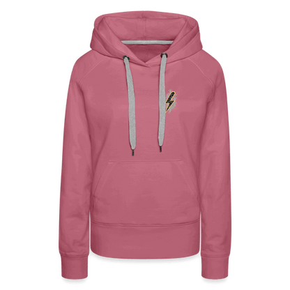 SPOD Frauen Premium Hoodie Malve / S 2 Seiten - Shred or Alive - Crew - Frauen Premium Hoodie E-Bike-Community