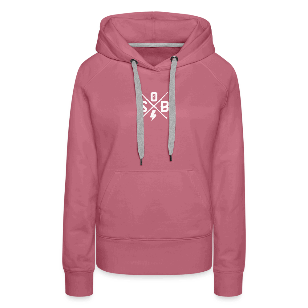 SPOD Frauen Premium Hoodie Malve / S Front/Back - Lilly - Sisters of Battery Design - Frauen Premium Hoodie E-Bike-Community