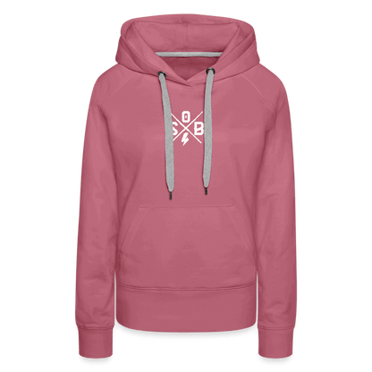 SPOD Frauen Premium Hoodie Malve / S Front/Back - Lilly - Sisters of Battery Design - Frauen Premium Hoodie E-Bike-Community