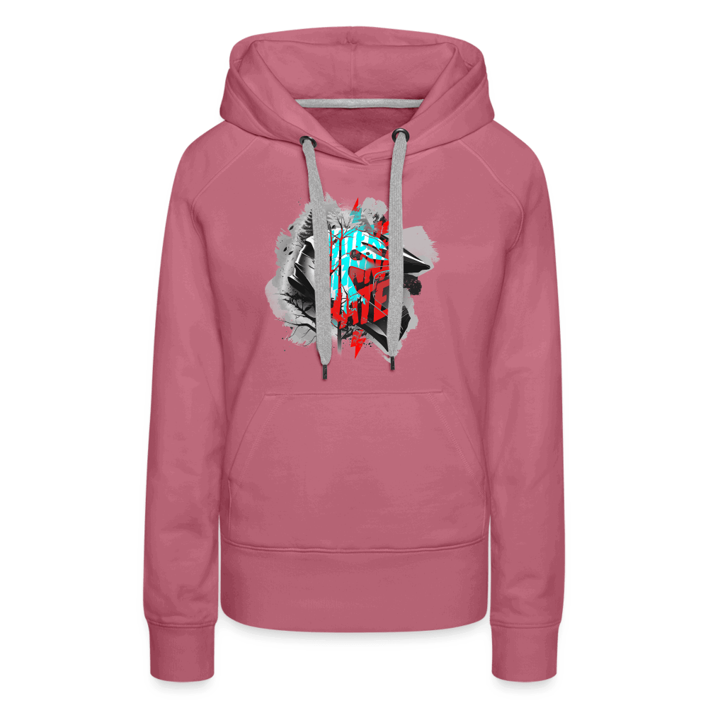 SPOD Frauen Premium Hoodie Malve / S Haters gonna Hate Fullface - Frauen Premium Hoodie E-Bike-Community