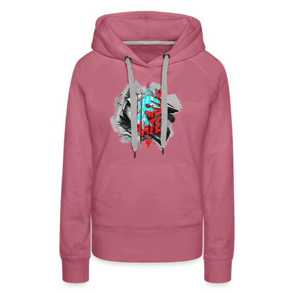 SPOD Frauen Premium Hoodie Malve / S Haters gonna Hate Fullface - Frauen Premium Hoodie E-Bike-Community