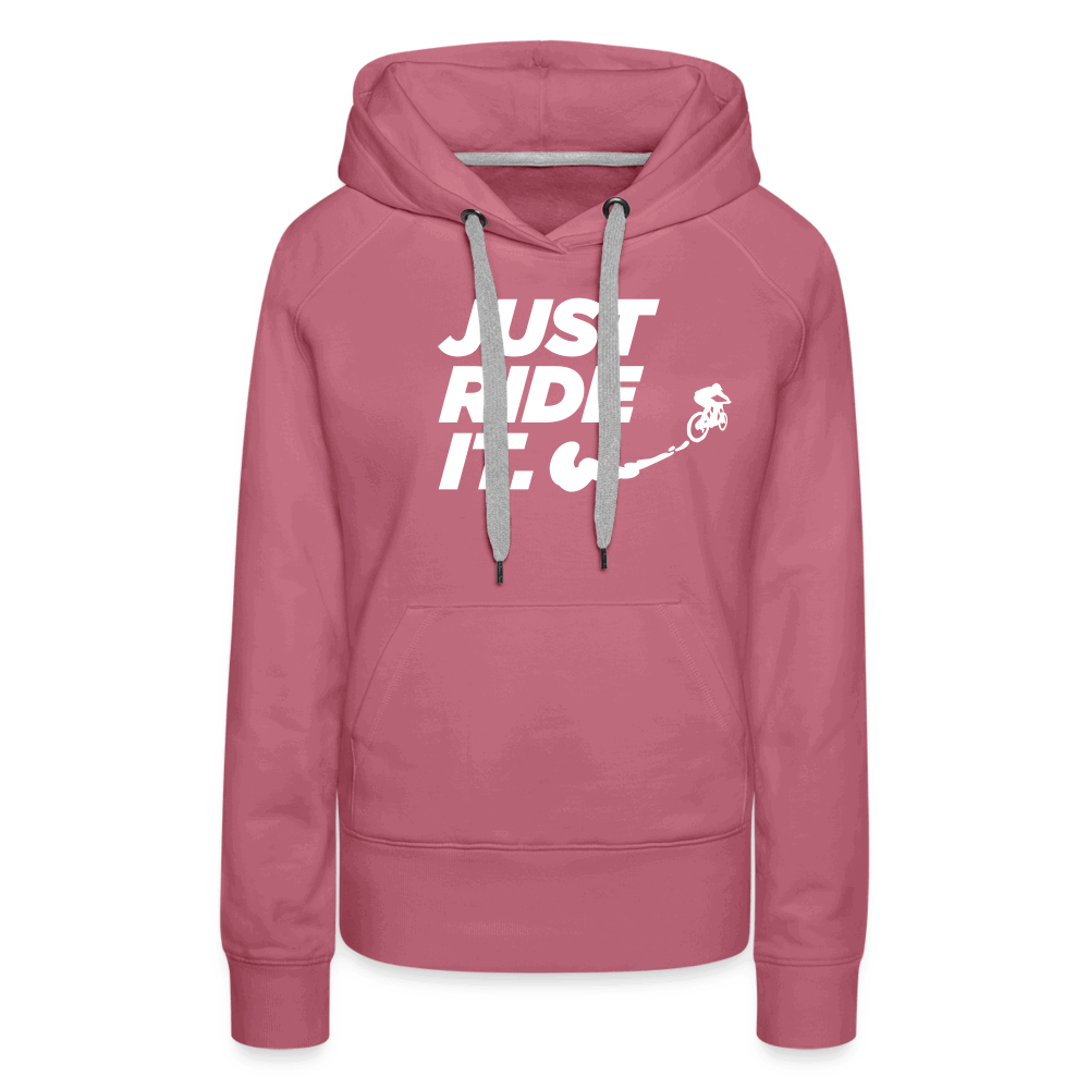 SPOD Frauen Premium Hoodie Malve / S Just ride it - Frauen Premium Hoodie E-Bike-Community