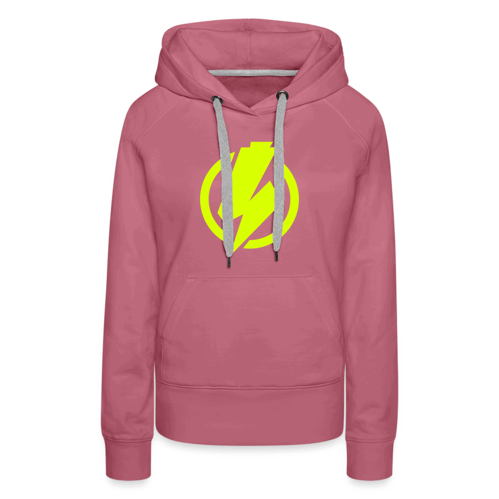 SPOD Frauen Premium Hoodie Malve / S Lightning - Frauen Premium Hoodie E-Bike-Community