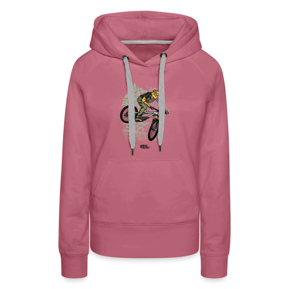 SPOD Frauen Premium Hoodie Malve / S Shred or Alive? 2022 Frauen Premium Hoodie E-Bike-Community