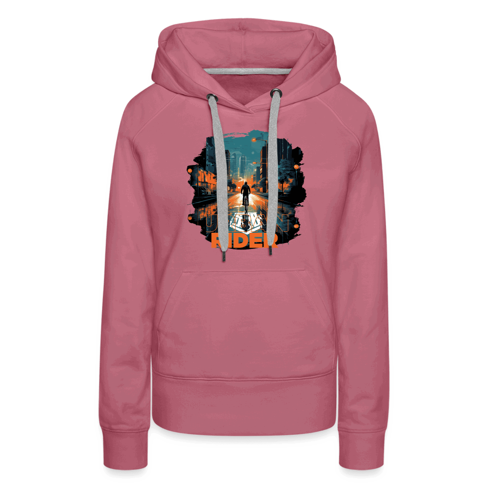 SPOD Frauen Premium Hoodie Malve / S Urban Rider - Frauen Premium Hoodie E-Bike-Community