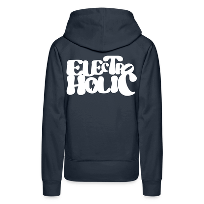 SPOD Frauen Premium Hoodie Navy / S 60s Electroholic - Flock - Frauen Premium Hoodie E-Bike-Community