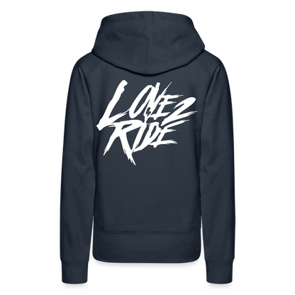 SPOD Frauen Premium Hoodie Navy / S Love 2 Ride / ❤️ Frauen Premium Hoodie E-Bike-Community