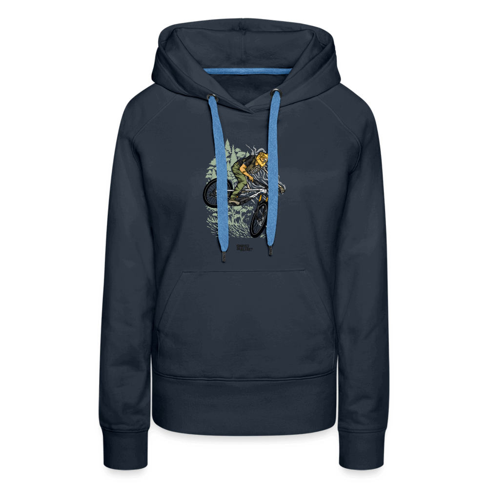 SPOD Frauen Premium Hoodie Navy / S Shred or Alive? 2022 Frauen Premium Hoodie E-Bike-Community