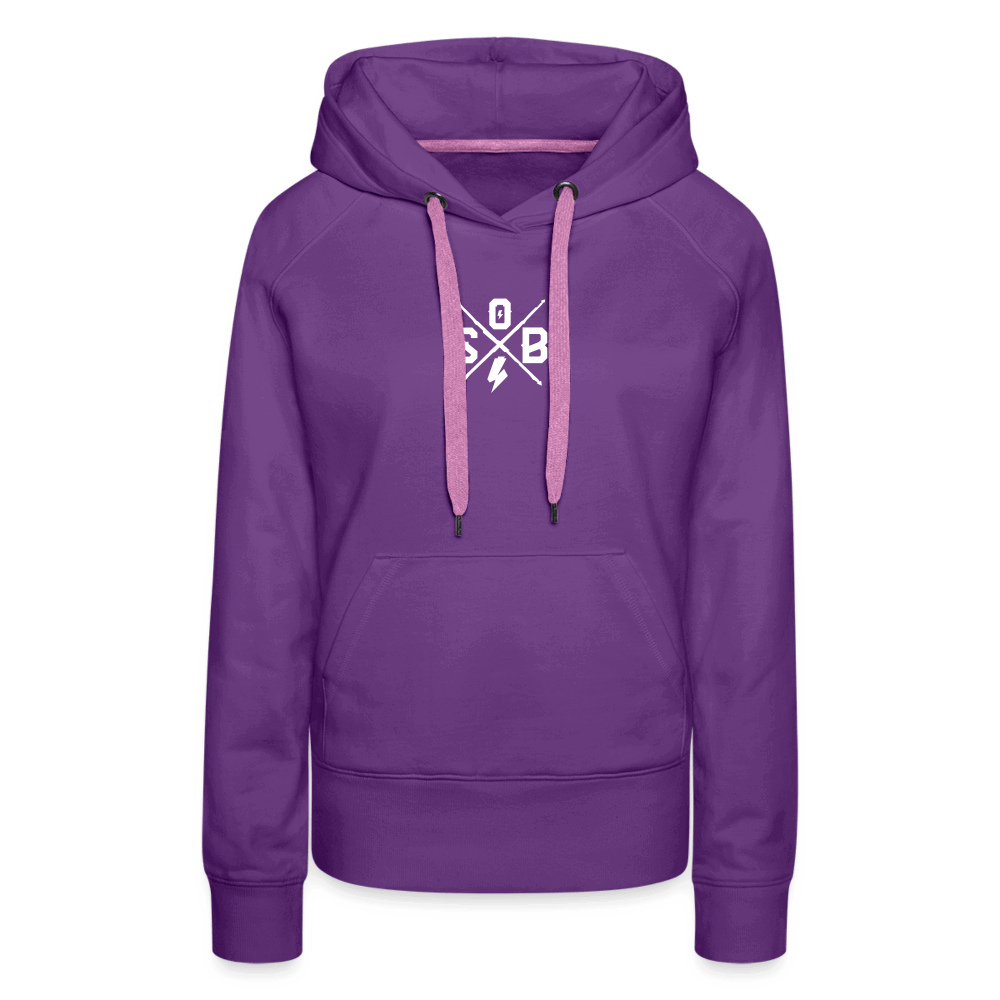 SPOD Frauen Premium Hoodie Purple / S Front/Back - Lilly - Sisters of Battery Design - Frauen Premium Hoodie E-Bike-Community