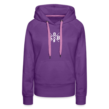 SPOD Frauen Premium Hoodie Purple / S Front/Back - Lilly - Sisters of Battery Design - Frauen Premium Hoodie E-Bike-Community