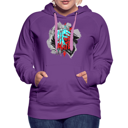 SPOD Frauen Premium Hoodie Purple / S Haters gonna Hate Fullface - Frauen Premium Hoodie E-Bike-Community