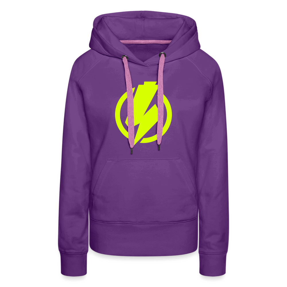 SPOD Frauen Premium Hoodie Purple / S Lightning - Frauen Premium Hoodie E-Bike-Community