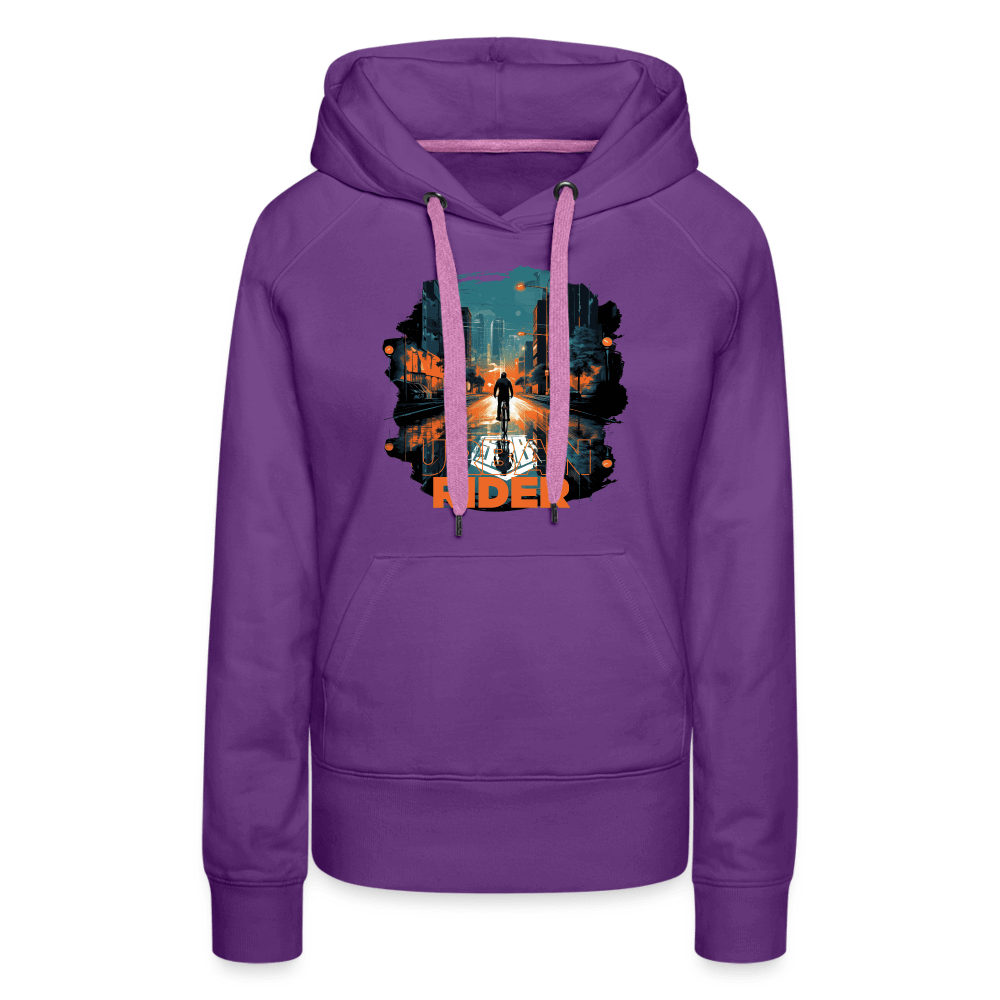 SPOD Frauen Premium Hoodie Purple / S Urban Rider - Frauen Premium Hoodie E-Bike-Community