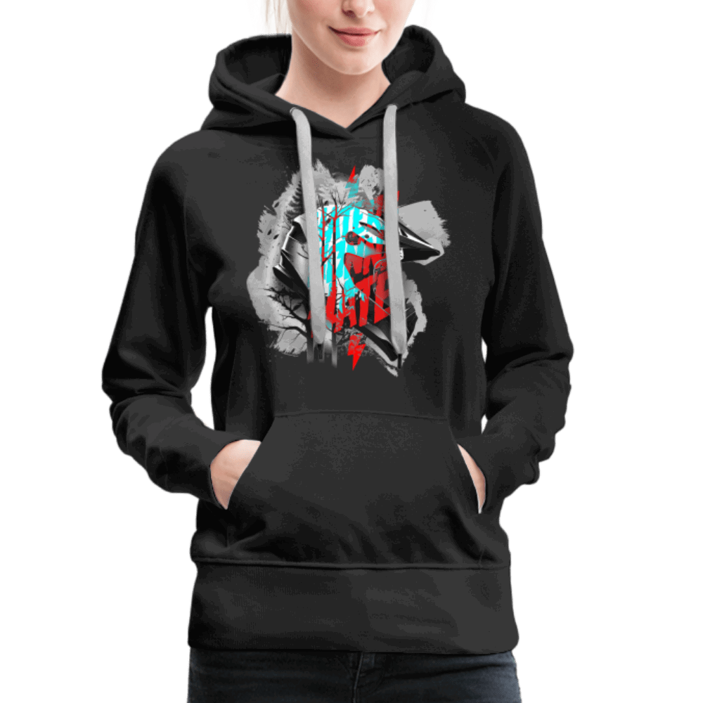 SPOD Frauen Premium Hoodie Schwarz / S Haters gonna Hate Fullface - Frauen Premium Hoodie E-Bike-Community