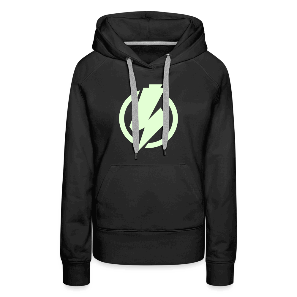 SPOD Frauen Premium Hoodie Schwarz / S Lightning - Glow in the Dark - Frauen Premium Hoodie E-Bike-Community