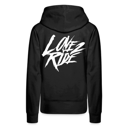 SPOD Frauen Premium Hoodie Schwarz / S Love 2 Ride / ❤️ Frauen Premium Hoodie E-Bike-Community