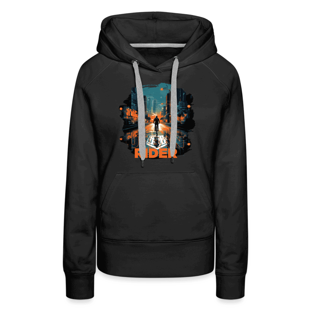 SPOD Frauen Premium Hoodie Schwarz / S Urban Rider - Frauen Premium Hoodie E-Bike-Community