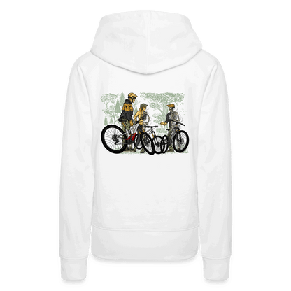 SPOD Frauen Premium Hoodie weiß / S 2 Seiten - Shred or Alive - Crew - Frauen Premium Hoodie E-Bike-Community