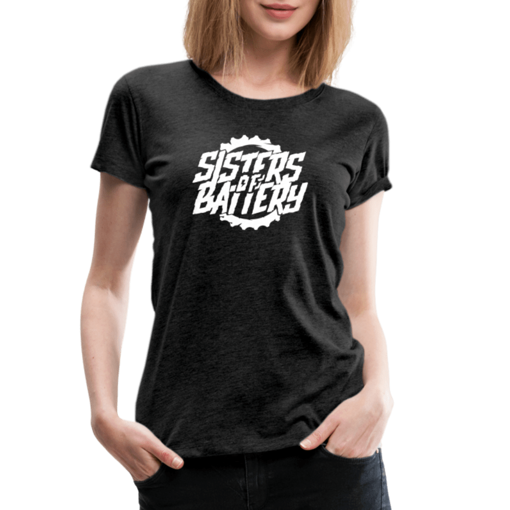 SPOD Frauen Premium T-Shirt Anthrazit / S SISTERS OF BATTERY - Women’s Premium T-Shirt E-Bike-Community