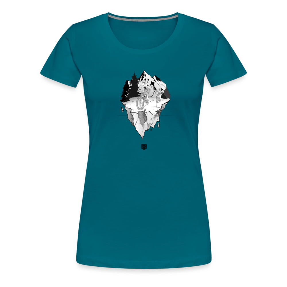 SPOD Frauen Premium T-Shirt Divablau / S FREEDOM - Frauen Premium T-Shirt E-Bike-Community