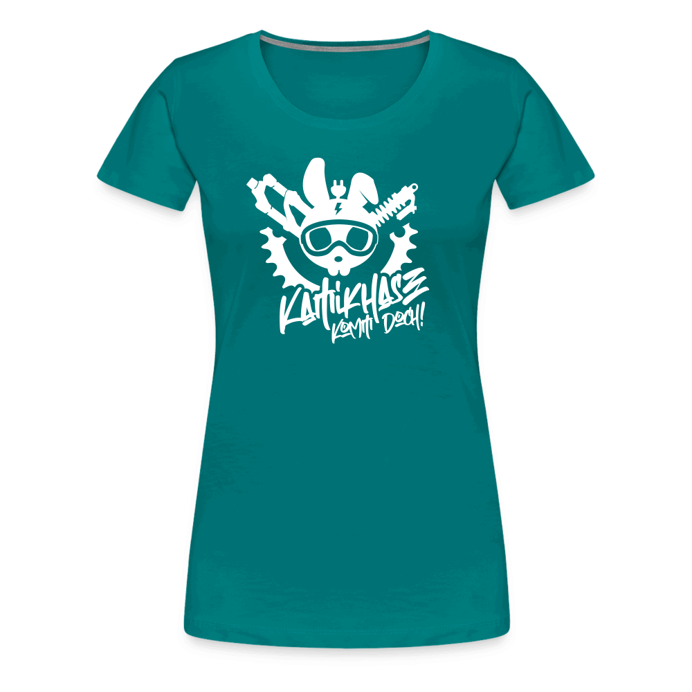 SPOD Frauen Premium T-Shirt Divablau / S Kamikhase - Frauen Premium T-Shirt E-Bike-Community