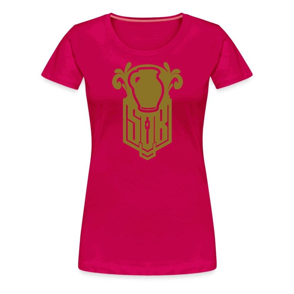 SPOD Frauen Premium T-Shirt dunkles Pink / S Bembel - Gold - Frauen Premium T-Shirt E-Bike-Community