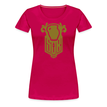 SPOD Frauen Premium T-Shirt dunkles Pink / S Bembel - Gold - Frauen Premium T-Shirt E-Bike-Community