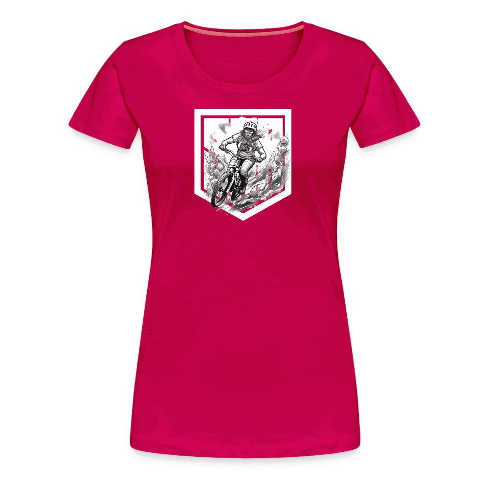 SPOD Frauen Premium T-Shirt dunkles Pink / S Sisters of Battery - SoB - Frauen Premium T-Shirt E-Bike-Community