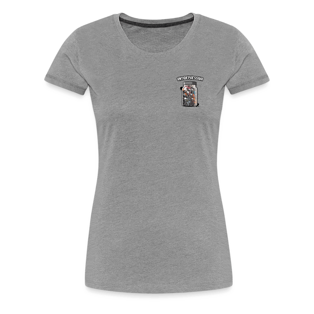 SPOD Frauen Premium T-Shirt Grau meliert / S Antidepressiva - Frauen Premium T-Shirt E-Bike-Community