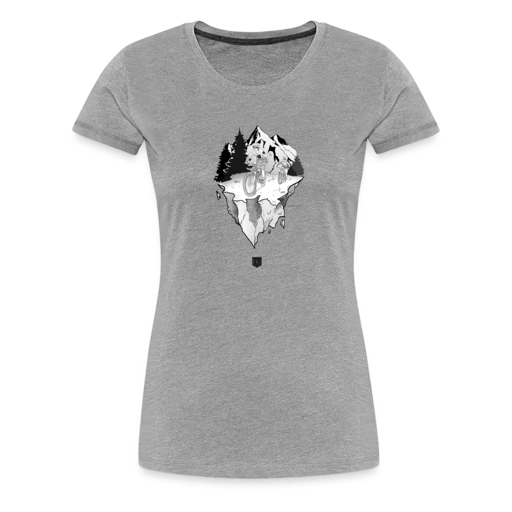 SPOD Frauen Premium T-Shirt Grau meliert / S FREEDOM - Frauen Premium T-Shirt E-Bike-Community