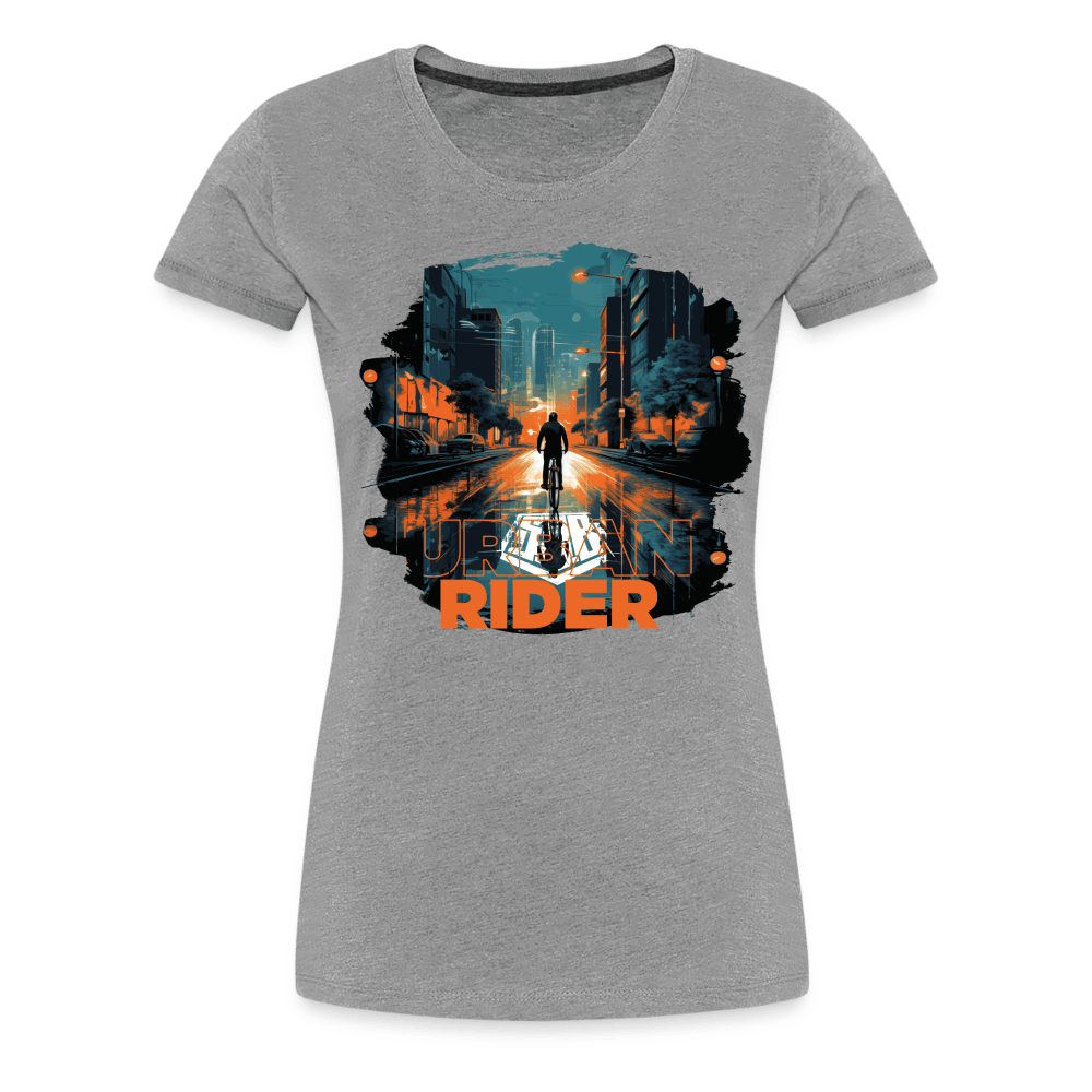 SPOD Frauen Premium T-Shirt Grau meliert / S Urban Rider - Frauen Premium T-Shirt E-Bike-Community