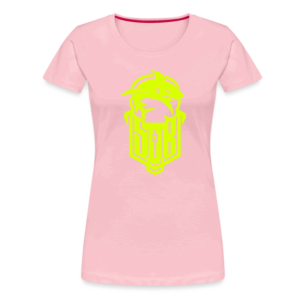 SPOD Frauen Premium T-Shirt Hellrosa / S Hai Bike - Neongelb - Frauen Premium T-Shirt E-Bike-Community