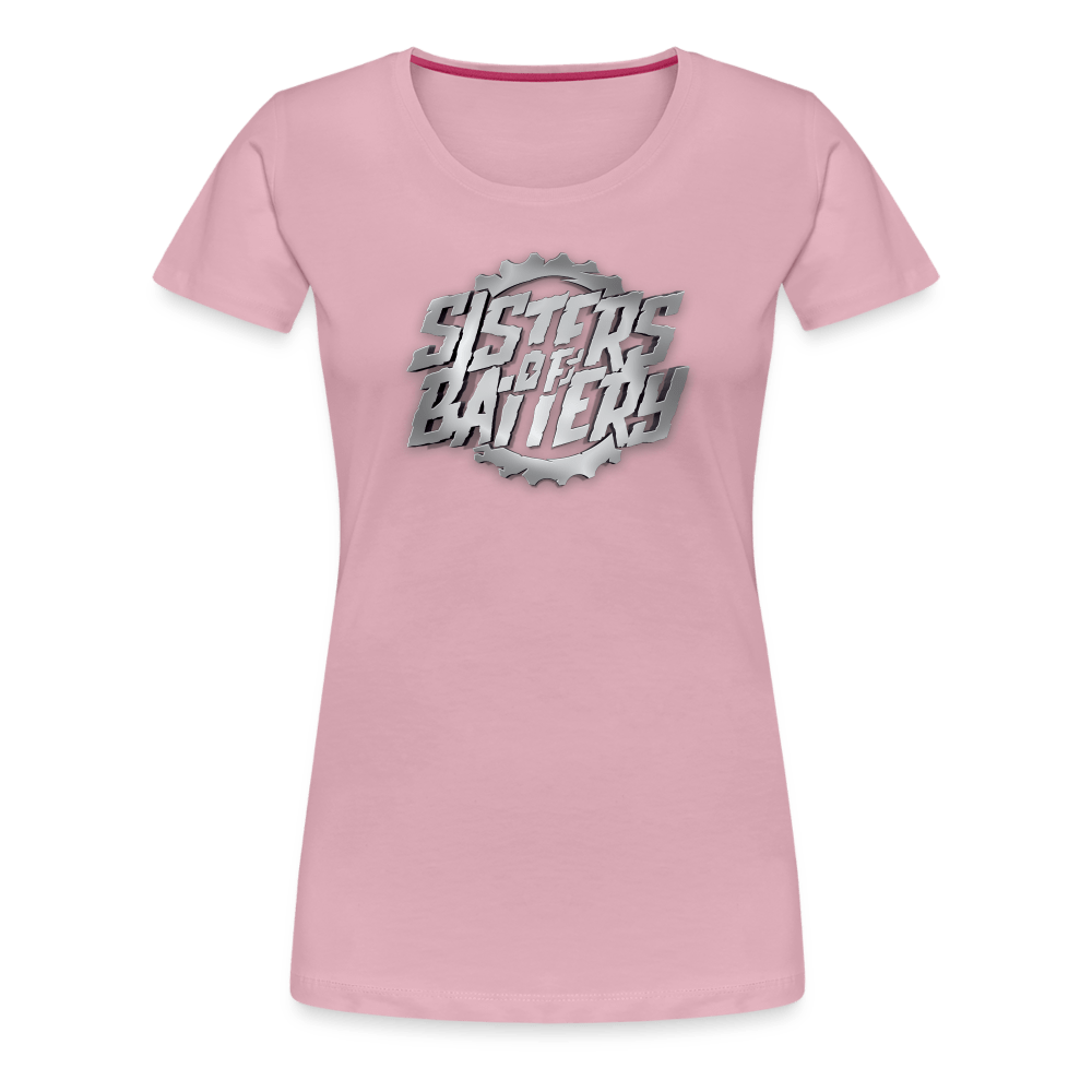 SPOD Frauen Premium T-Shirt Hellrosa / S Sisters of Battery 3D - Frauen Premium T-Shirt E-Bike-Community